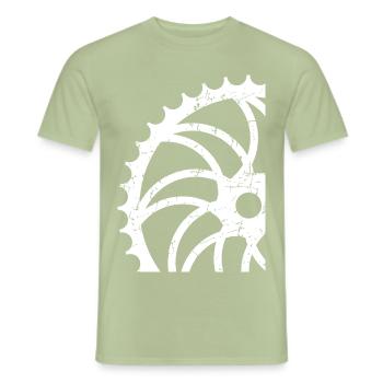 Fahrradfahrer - Männer T-Shirt - Sage - Vorne - AI Model Male 178 light (178cm)