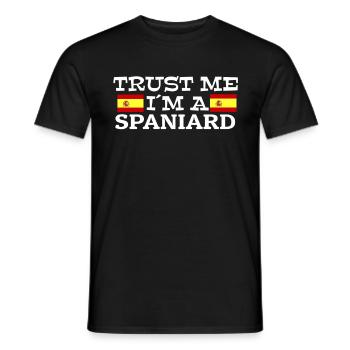 Spanien - Männer T-Shirt - Schwarz - Vorne - AI Model Male 178 light (178cm)