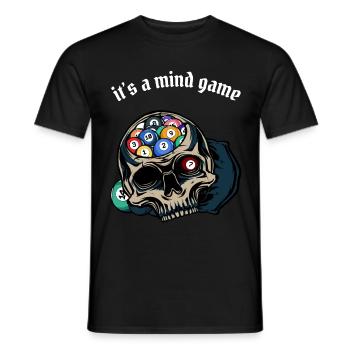 Billard - Männer T-Shirt - Schwarz - Vorne - AI Model Male 178 light (178cm)