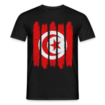 Tunisie - T-shirt homme - noir - Devant - AI Model Male 178 light (178cm)