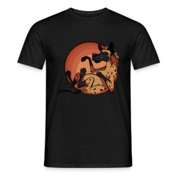 Hyène de bande dessinée - T-shirt homme - noir - Devant - AI Model Male 178 light (178cm)