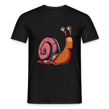 Escargot de dessin animé - T-shirt homme - noir - Devant - AI Model Male 178 light (178cm)
