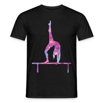 Gymnastics painting - Men's T-Shirt - black - Front - AI Model Male 178 light (178cm)