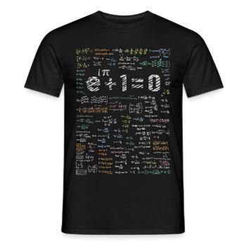 Electrical engineering exponential function formula - Men's T-Shirt - black - Front - AI Model Male 178 light (178cm)