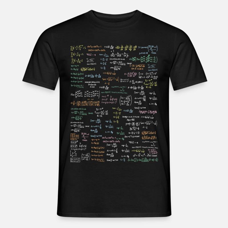 Formelsammlung Mathe - Männer T-Shirt - Schwarz