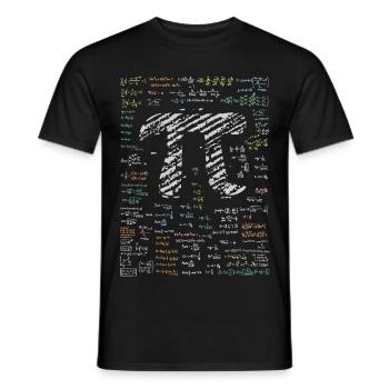 Math number pi - Men's T-Shirt - black - Front - AI Model Male 178 light (178cm)