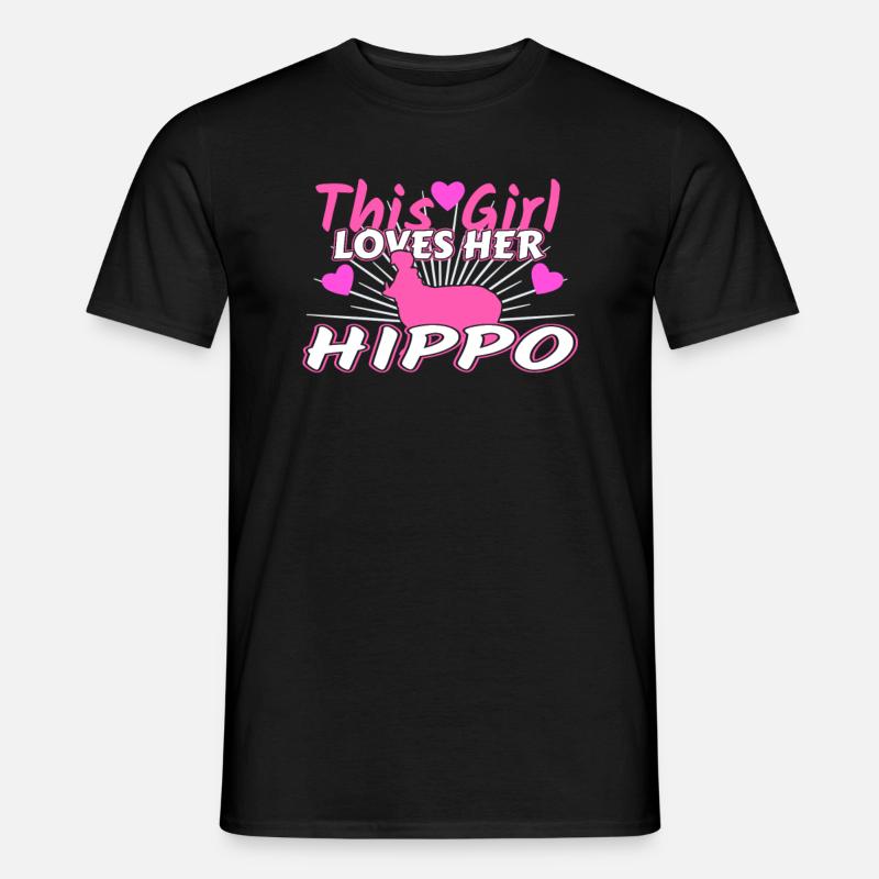 Nilpferd - Männer T-Shirt - Schwarz