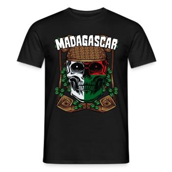 Cool Malagasy skull Madagascar gift - Men's T-Shirt - black - Front - AI Model Male 178 light (178cm)