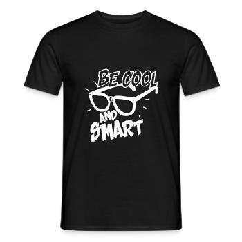 Be Cool And Smart No.8 - Men's T-Shirt - black - Front - AI Model Male 178 light (178cm)