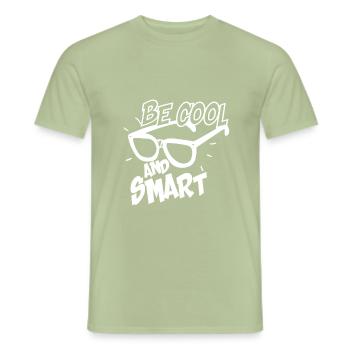 Be Cool And Smart No.8 - Men's T-Shirt - sage - Front - AI Model Male 178 light (178cm)