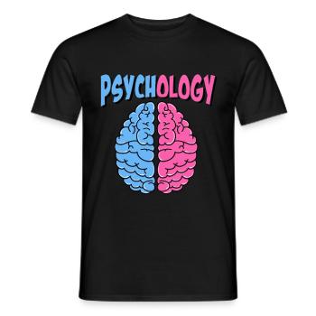 Psychology psychologist statement brain gift - Men's T-Shirt - black - Front - AI Model Male 178 light (178cm)