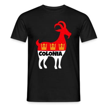 Viva Colonia - Geißbock for Cologne fans - Men's T-Shirt - black - Front - AI Model Male 178 light (178cm)