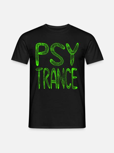 Psytrance Goa Psychedelic Green - Men's T-Shirt - black