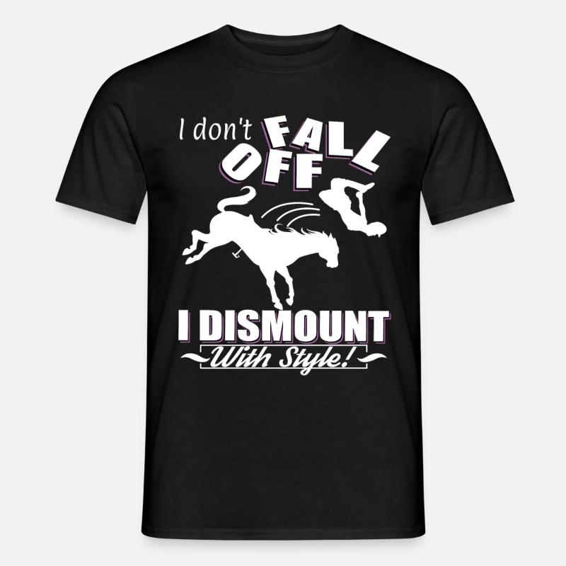 Reiter Sattel Fallen - Männer T-Shirt - Schwarz