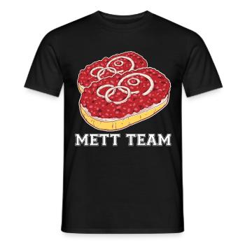 Mett and Hackepeter Gift - Men's T-Shirt - black - Front - AI Model Male 178 light (178cm)