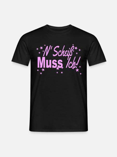 Feministin Feminismus N Scheiss muss ich - Männer T-Shirt - Schwarz