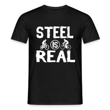 Steel Is Real No. 8 - T-shirt homme - noir - Devant - AI Model Male 178 light (178cm)