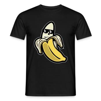 Banane mit Sonnenbrille - Männer T-Shirt - Schwarz - Vorne - AI Model Male 178 light (178cm)