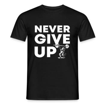 Never Give Up No. 7 - T-shirt homme - noir - Devant - AI Model Male 178 light (178cm)