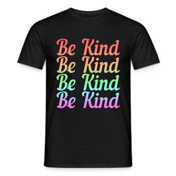 Be kind pastel anti bullying - Men's T-Shirt - black - Front - AI Model Male 178 light (178cm)