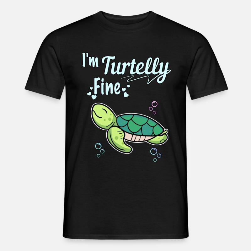 Turtle Turtle Turtelly Fine - Mænd T-shirt - sort