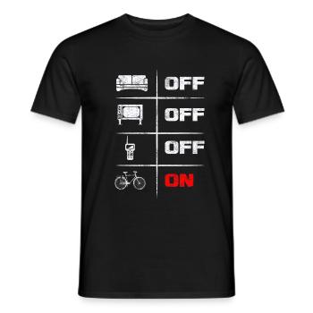 Cyclists Cyclists for cyclists - Men's T-Shirt - black - Front - AI Model Male 178 light (178cm)