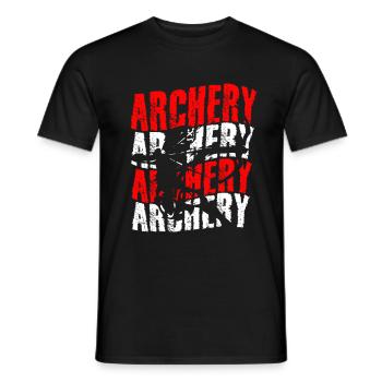 Tir à l'arc tir à l'arc pour le tir à l'arc - T-shirt homme - noir - Devant - AI Model Male 178 light (178cm)
