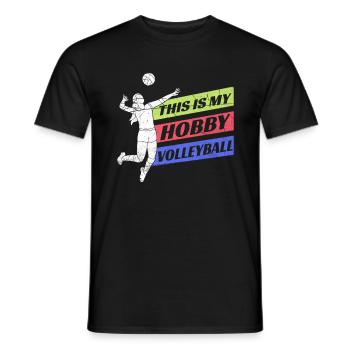 Volleyball volleyball - Men's T-Shirt - black - Front - AI Model Male 178 light (178cm)