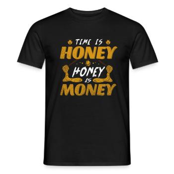 Bee Honey - Men's T-Shirt - black - Front - AI Model Male 178 light (178cm)