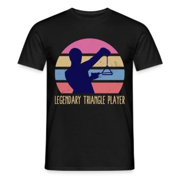 Triangle player hit music triangle player tone playe - Men's T-Shirt - black - Front - AI Model Male 178 light (178cm)