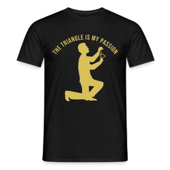 Triangle player hit music triangle player tone playe - Men's T-Shirt - black - Front - AI Model Male 178 light (178cm)