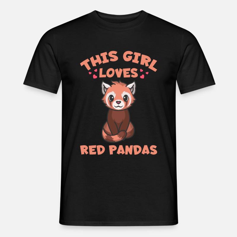 Panda Rouge Panda Rouge Panda Ours Panda Petit Ours - Mænd T-shirt - sort
