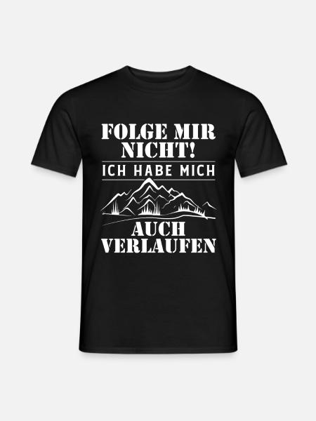 Lustiger Wander Spruch Damen Geschenk Berg Wandern - Männer T-Shirt - Schwarz