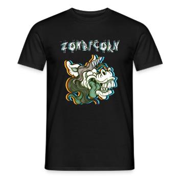 Lustiger Zombicorn - Zombie Einhorn halloween - Männer T-Shirt - Schwarz - Vorne - AI Model Male 178 light (178cm)