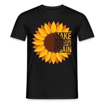 Faire de l’agriculture durable - T-shirt homme - noir - Devant - AI Model Male 178 light (178cm)