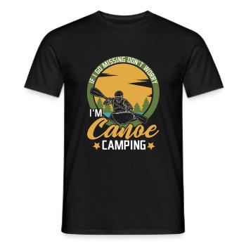 Funny Canoe Camping - Men's T-Shirt - black - Front - AI Model Male 178 light (178cm)