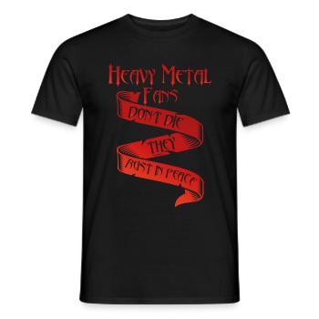 Heavy Metal Fans sterben Sie Rust In Peace nicht - Männer T-Shirt - Schwarz - Vorne - AI Model Male 178 light (178cm)