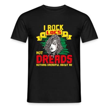 I Rock Locs Non Dreads Dreadlock - T-shirt homme - noir - Devant - AI Model Male 178 light (178cm)
