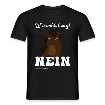Warmblut sagt Nein Irre lustiges störrisches Pferd - Männer T-Shirt - Schwarz - Vorne - AI Model Male 178 light (178cm)
