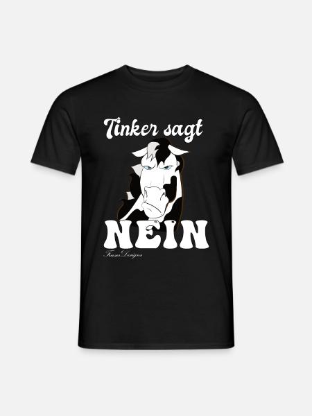 Tinker sagt Nein lustiges süßes trotziges Pferde - Männer T-Shirt - Schwarz