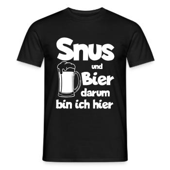 Snus Tabak Nikotin Schweden - Männer T-Shirt - Schwarz - Vorne - AI Model Male 178 light (178cm)