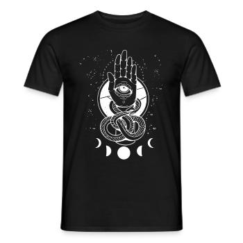 Hamsa Fatima Hand Occult Symbol - Männer T-Shirt - Schwarz - Vorne - AI Model Male 178 light (178cm)
