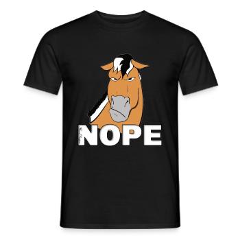 Norwegisches Fjordpferd lustiger Fjordi Nope Pferd - Männer T-Shirt - Schwarz - Vorne - AI Model Male 178 light (178cm)