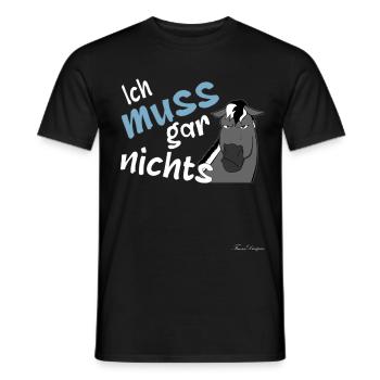 Fjordpferd Graue muss gar nichts - Männer T-Shirt - Schwarz - Vorne - AI Model Male 178 light (178cm)
