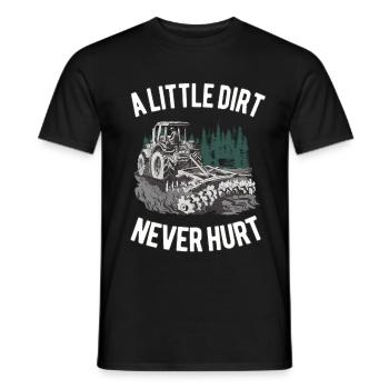 Bit of dirt has never hurt farmer tractor - Men's T-Shirt - black - Front - AI Model Male 178 light (178cm)