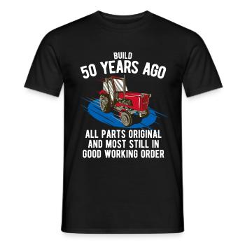 Construit il y a 50 ans - 50e anniversaire de Farmer - T-shirt homme - noir - Devant - AI Model Male 178 light (178cm)
