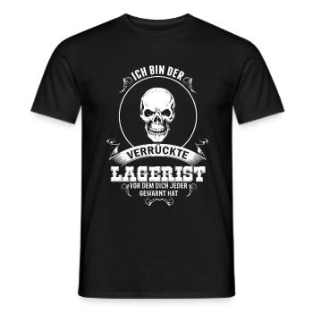 Verrückter Lagerist - Männer T-Shirt - Schwarz - Vorne - AI Model Male 178 light (178cm)