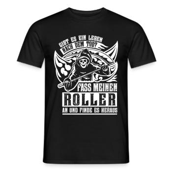Leben nach dem Tod Roller - Männer T-Shirt - Schwarz - Vorne - AI Model Male 178 light (178cm)