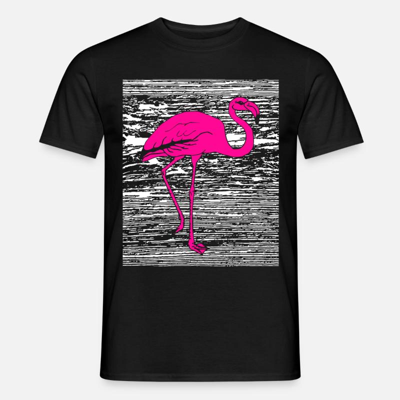 Flamingo Pink Geschenk Geschenkidee - Männer T-Shirt - Schwarz