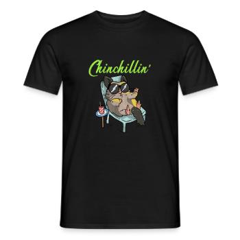 Chinchillin chinchilla pet gift - Männer T-Shirt - Schwarz - Vorne - AI Model Male 178 light (178cm)